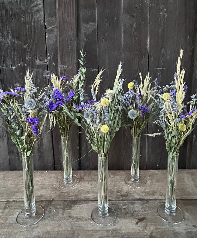 Tisch-Väschen Trockenblumen (5 Stk.)