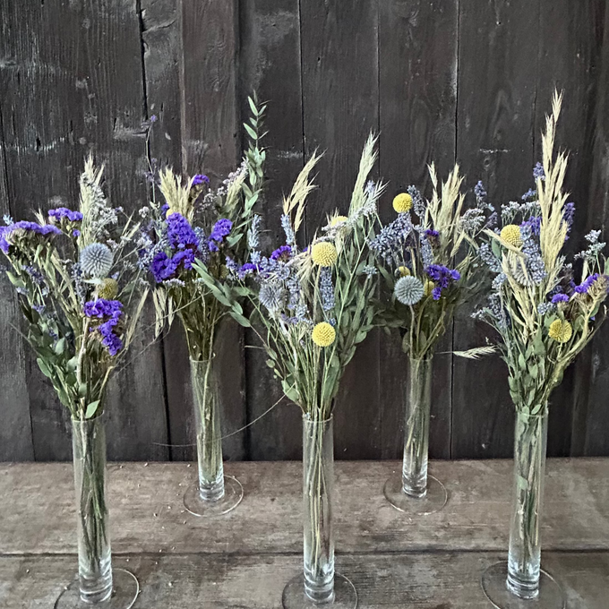 Tisch-Väschen Trockenblumen (5 Stk.)