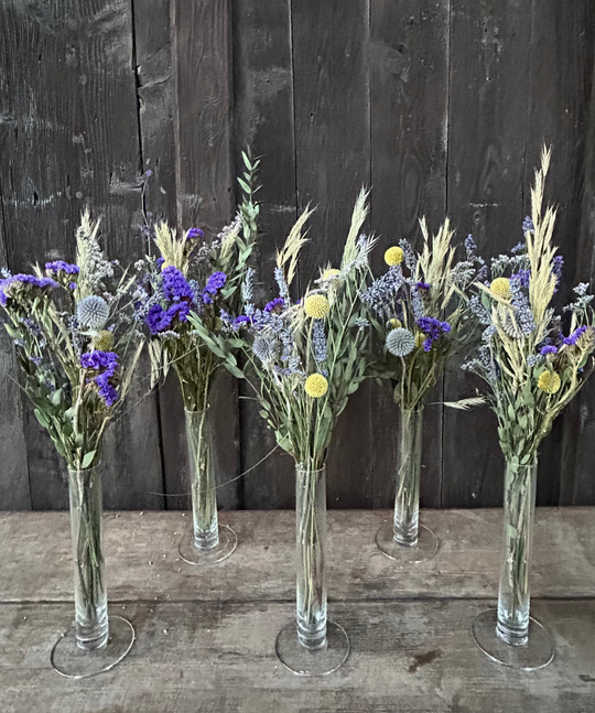 Tisch-Väschen Trockenblumen (5 Stk.)